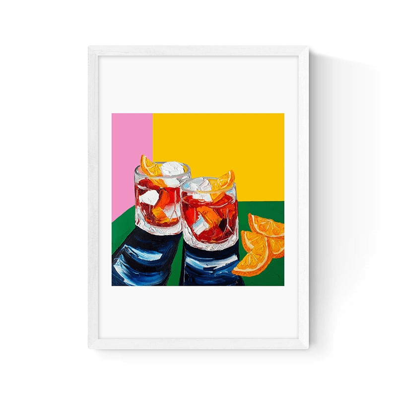 Alice Straker Negronis Art Print, H44 x W32cm, Multi