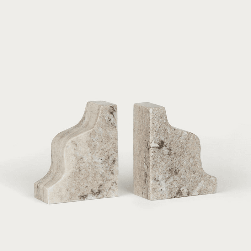 Malborough Book Ends, H12.5cm, Natural