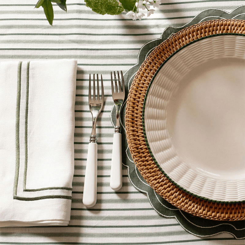 Sophie Classic Two Cord Napkin, 50cm, Moss