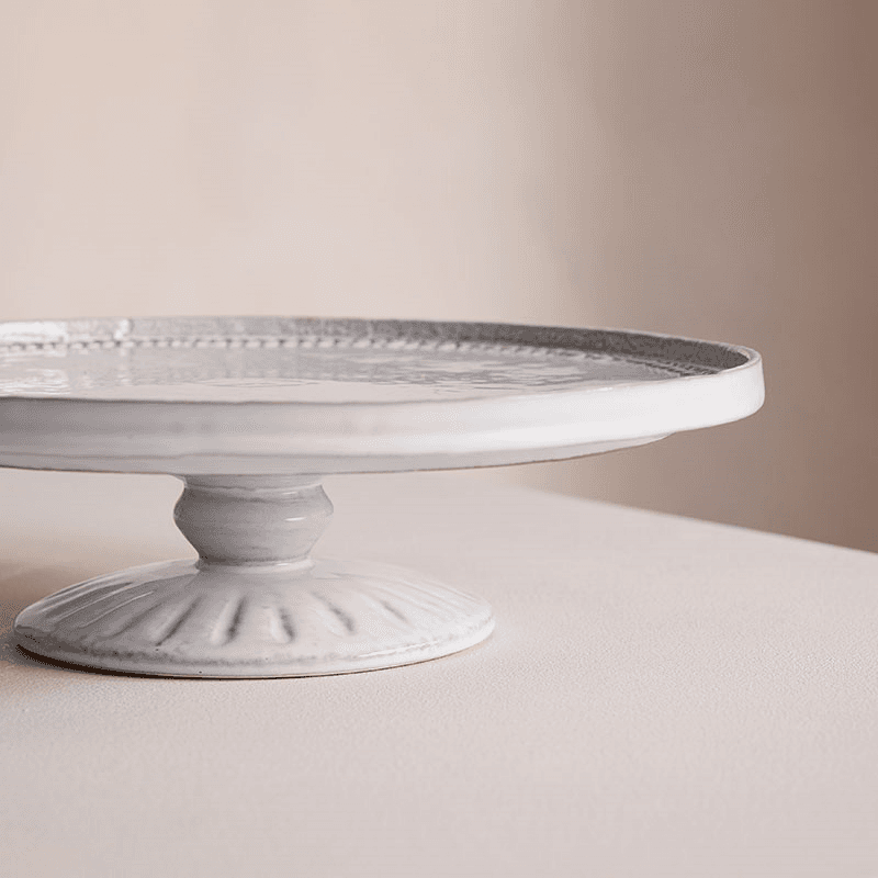Hillcrest Cake Plate, White