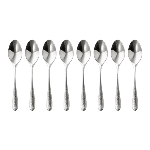 Image showing the Sandstone Set of 8 Coffee Spoons, L10.5cm, Stainless Steel product.