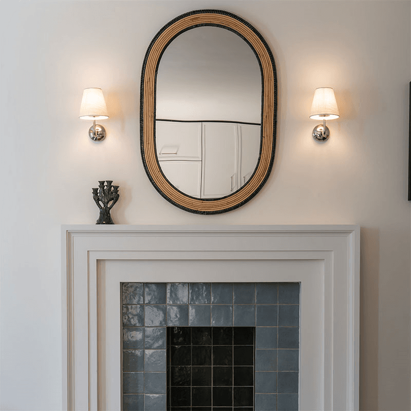 Malvern  Wall Light Alabaster, H21cm, Polished Nickel