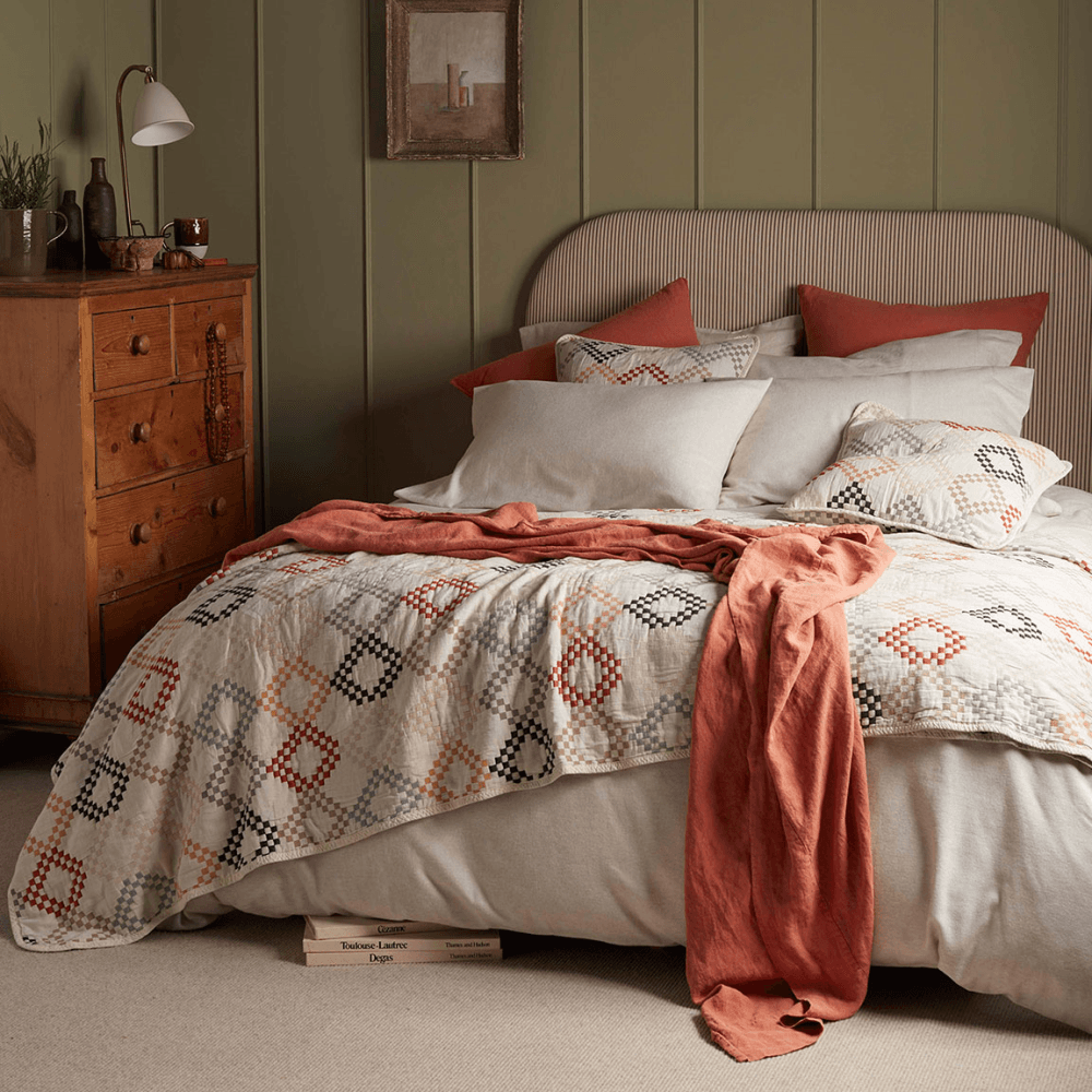 Jolene 100% Cotton Quilted Throw, Multi