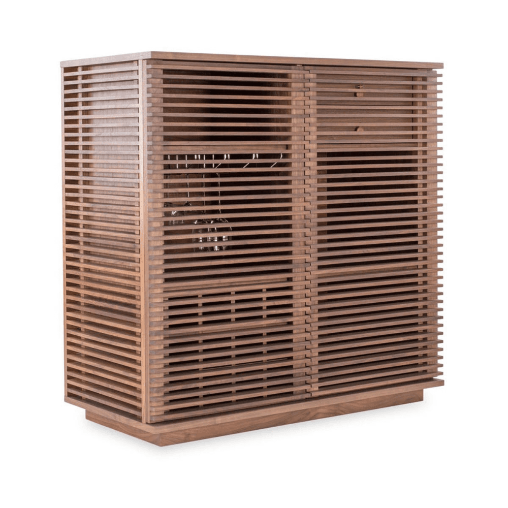 Verona Wine Bar, H105 x W105cm, Walnut