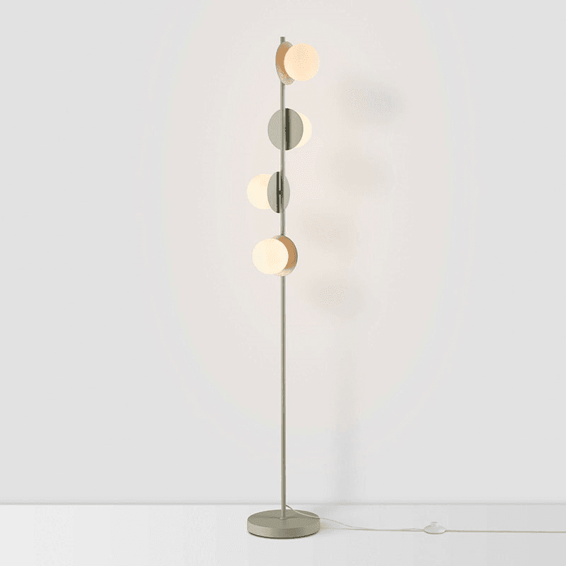 Disk Opal Floor Lamp, H167cm, Sand