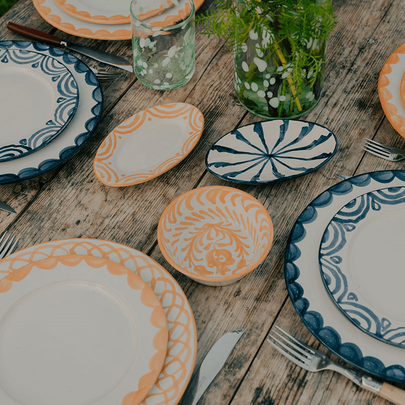 Sobremesa Scallop Set of 2 Dinner Plates, D26cm, Ink