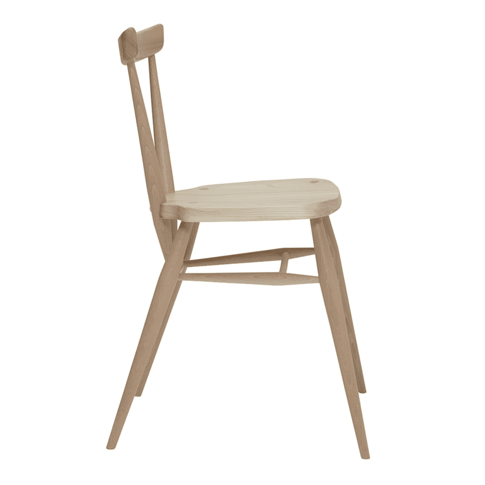 Originals Stacking Chair, L.Ercolani by Ercol, H80 x W49 x D50cm, Natural