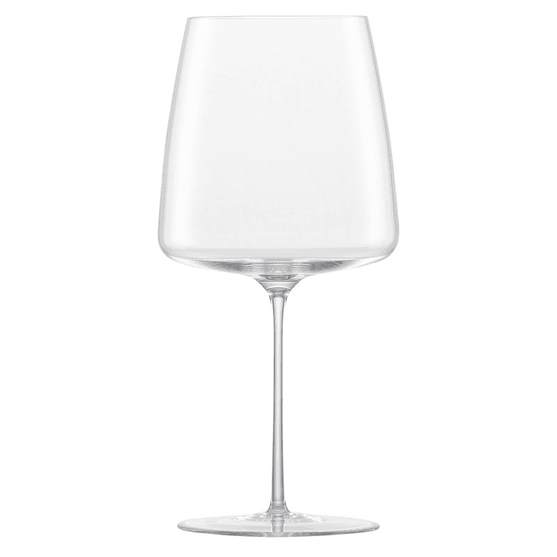 Simplify Set of 2 Crystal Burgundy Red Wine Glasses, 740ml, Clear