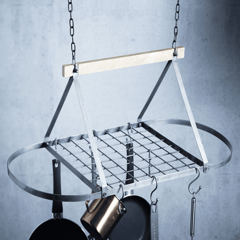 Industrial Kitchen Ceiling mounted pot rack, 81 x 40 x 33cm