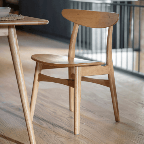 Image showing the Longcot Set of 2 Dining Chairs, Natural product.