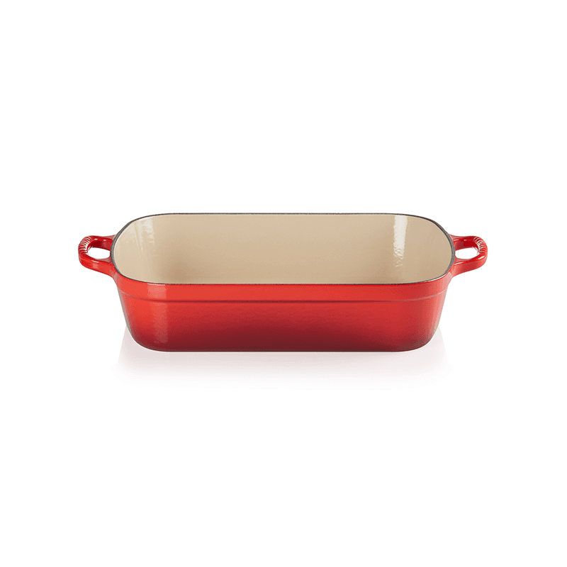 Signature Cast Iron Rectangular roaster, 33cm - 4.9 litre, Cerise