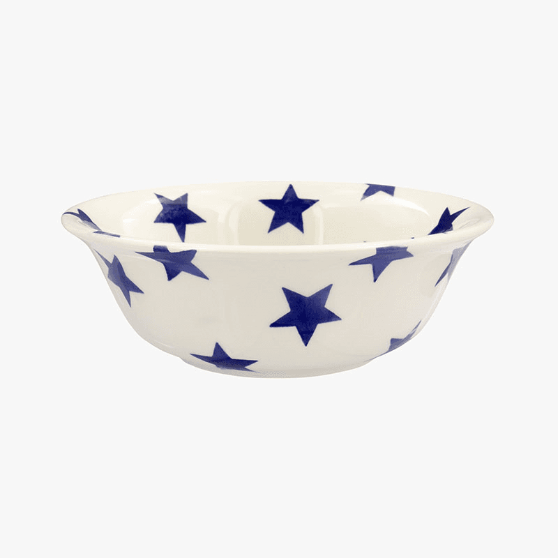Blue Star Cereal Bowl, D16.5cm, Cream