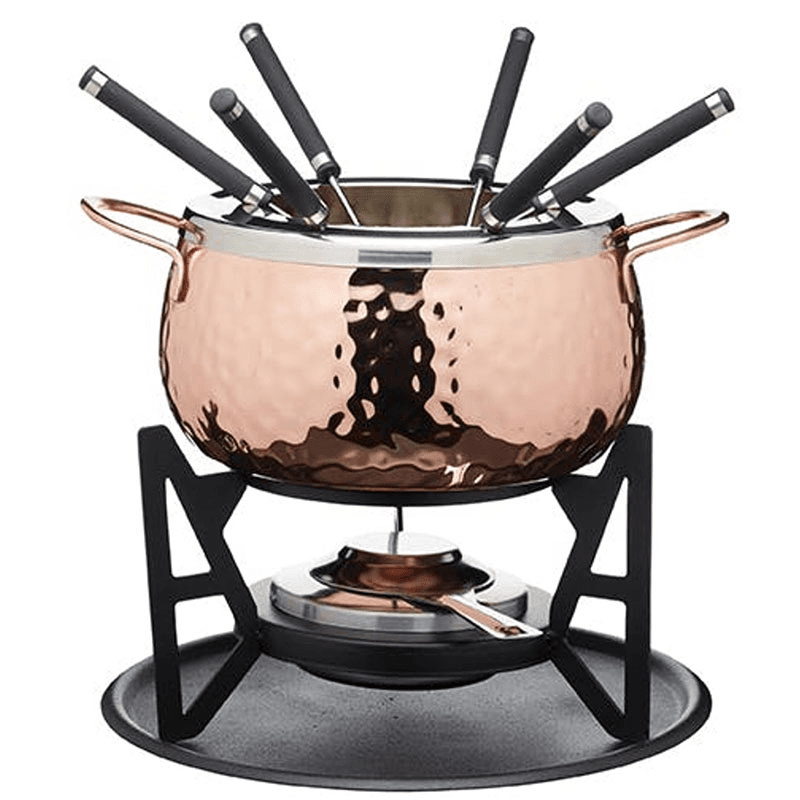 Fondue set, 16cm, Copper
