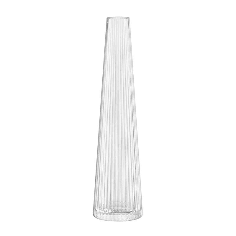 Beacon Candle Holder, H34cm, Concrete Grey & Clear