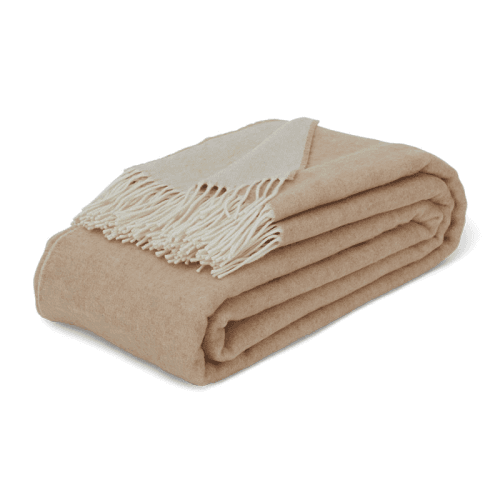 Image showing the Thurston Reversible Throw, 150 x 260cm, Natural product.