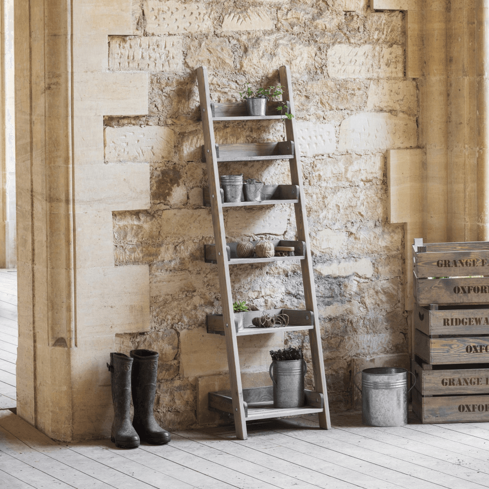 Aldsworth Shelf ladder, H178 x W49 x D40cm, Natural