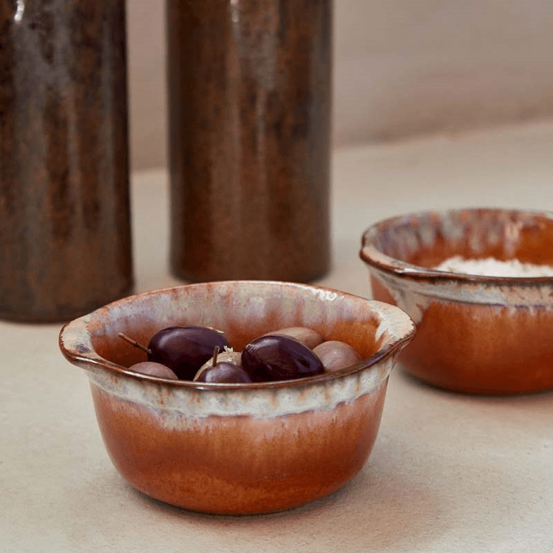 Poterie Set of 6 Round Ramekins, D9cm, Caramel Latte
