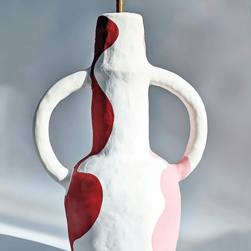 Rumba Charleston Table Lamp, H54cm, Red & White