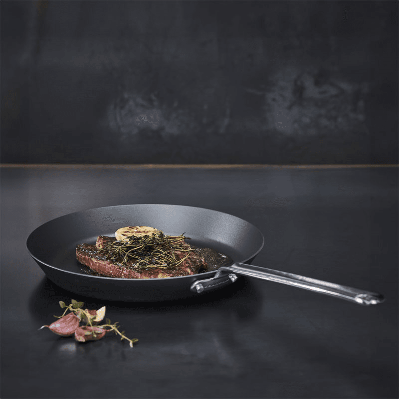 Iron Frying Pan In Sleeve, 22cm, Black