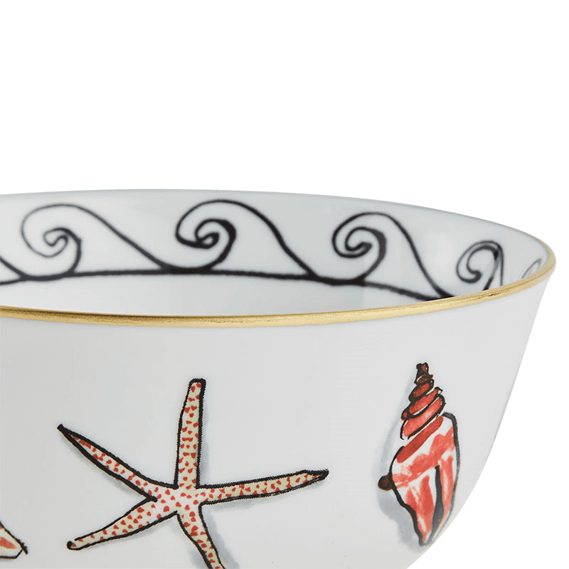 Il Viaggio Di Nettuno Rice Bowl, D11cm, White