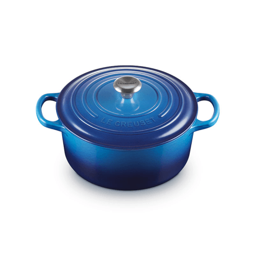Image showing the Signature Cast Iron Round Casserole, 22cm, Azure product.