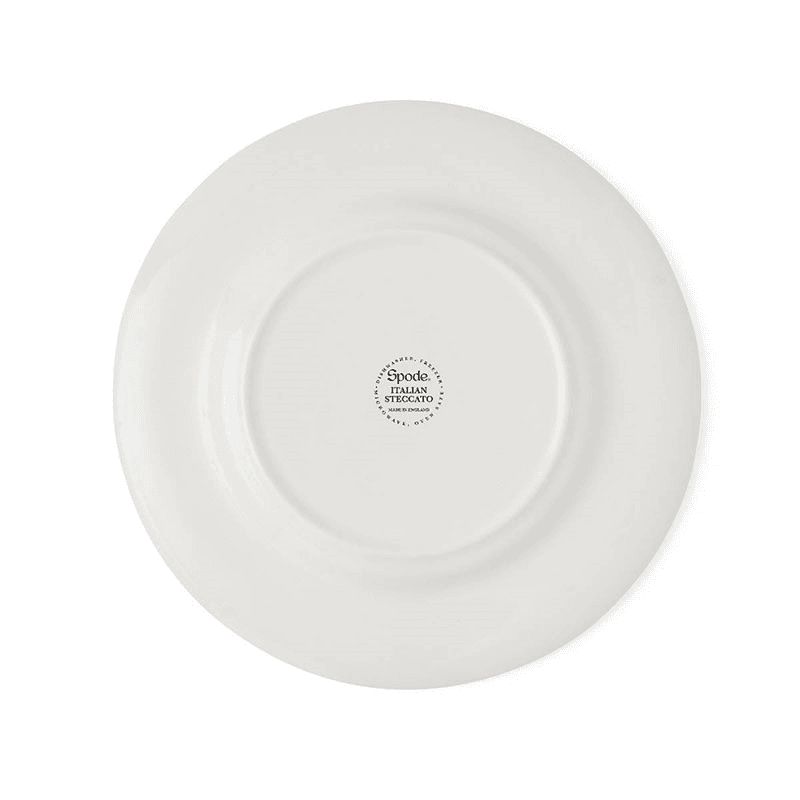 Stecatto Set of 4 Salad Plates, D22cm, White and Blue
