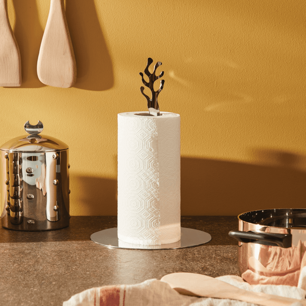 Mediterraneo by Emma Silvestris Kitchen roll holder, 18cm, stainless steel