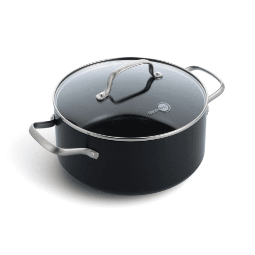 Image showing the Copenhagen Non-Stick Casserole with Lid, 26, Black product.