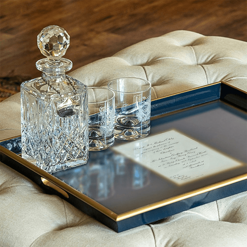 Personalised Invitation Tray Voucher, 54 x 39cm, Blue