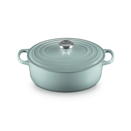 Image showing the Cast Iron Oval Casserole, 27cm, Sea Salt product.