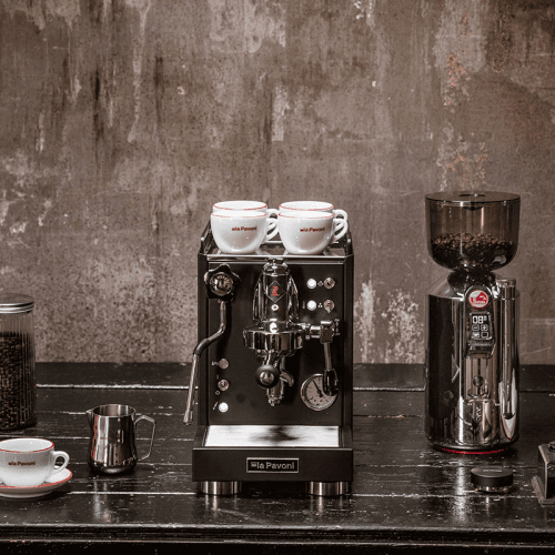 Image showing the Mini Cellini Coffee Machine, Black product.