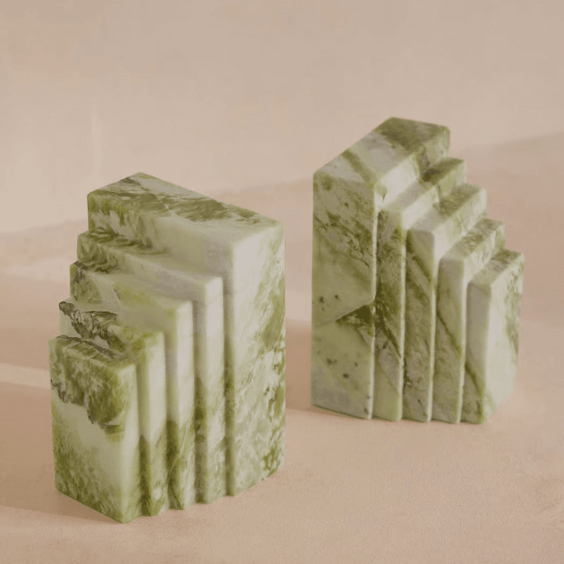 Lola Pair of Bookends, H34cm, Green