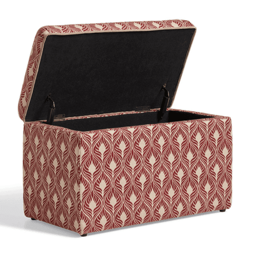 Image showing the Carena Upholstered Trunk, H46cm x W70cm x D38cm, Red Garnet product.
