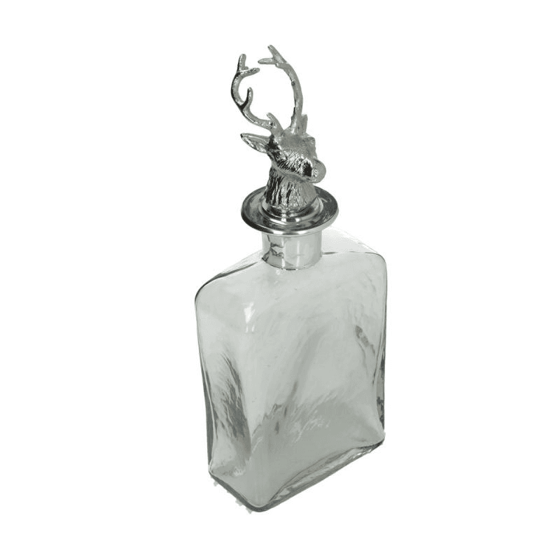 Stag Decanter with Stopper, L12 x W6 x H20cm, Nickel