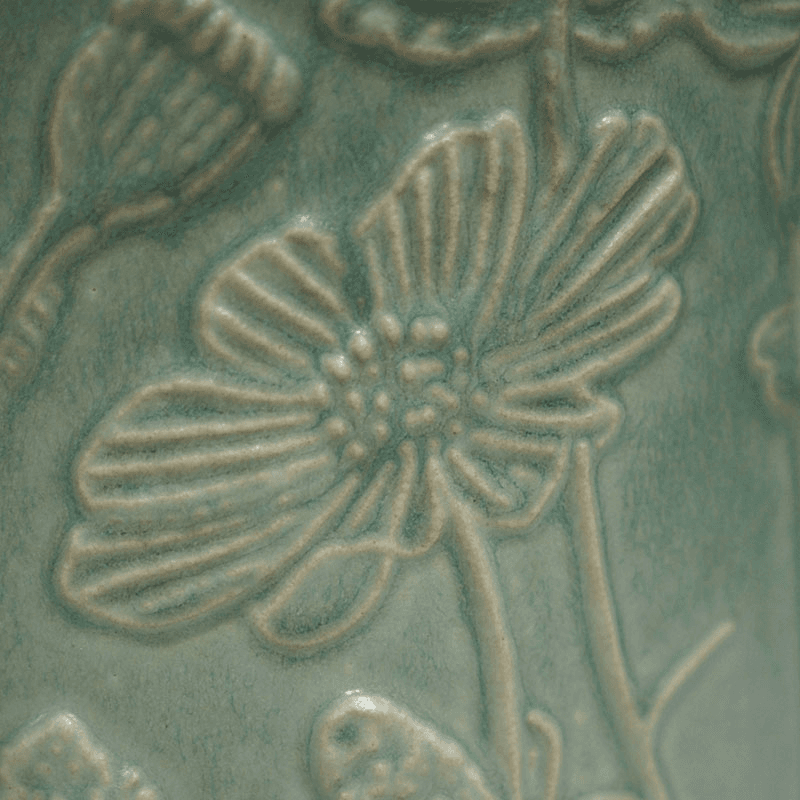 Kew Botanical Retreat Stoneware Meadow Planter, D24cm, Green