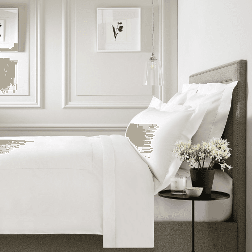 Image showing the Pimlico - 720 Thread Count Egyptian Cotton King flat sheet, W275 x L275cm, White product.