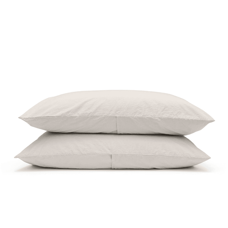 Relaxed Cotton Pair of Standard Pillowcases, Clay