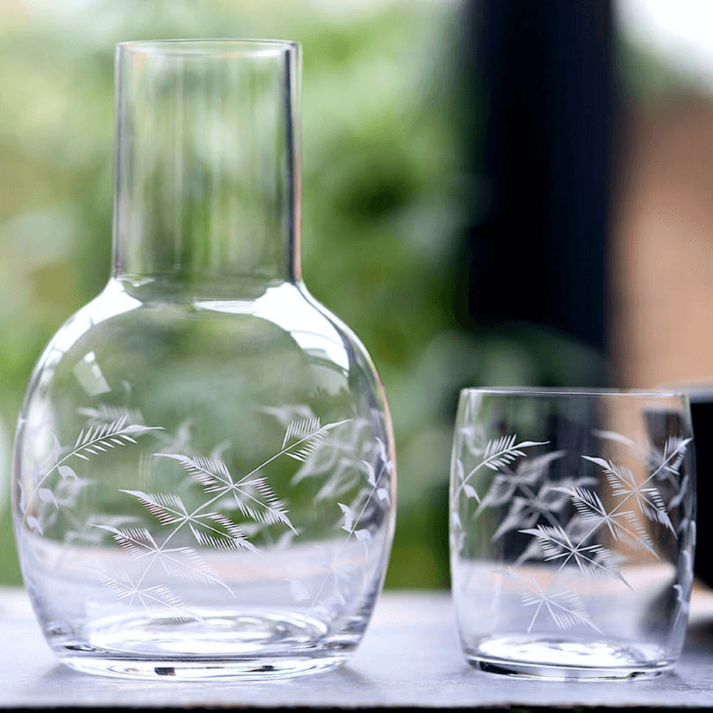 Fern Carafe and glass, 1.3l, crystal