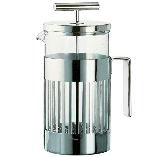 Image showing the Aldo Rossi Press-filter coffee maker, 3 cup, stainless steel and glass product.