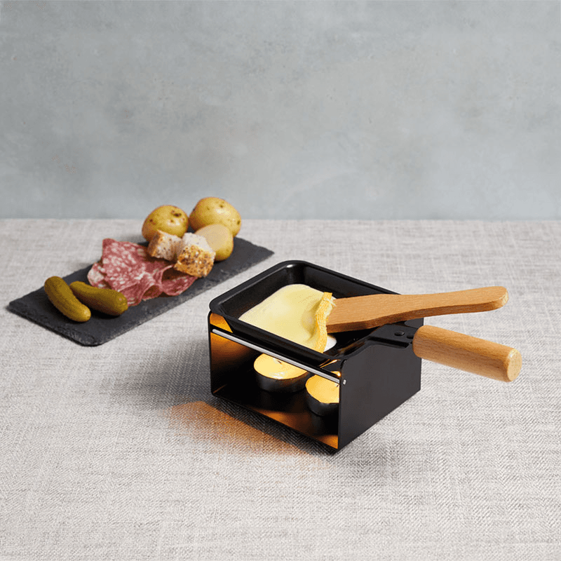 Individual serving raclette, 28 x 18 x 18cm, Black Wood