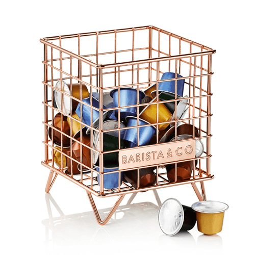 Image showing the Pod Coffee capsule storage, 18 x 14 x 14cm, Copper product.