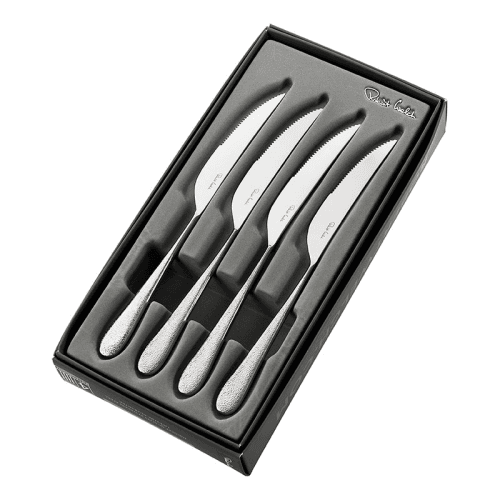 Image showing the Sandstone Set of 4 Steak Knifes, L24cm, Stainless Steel product.