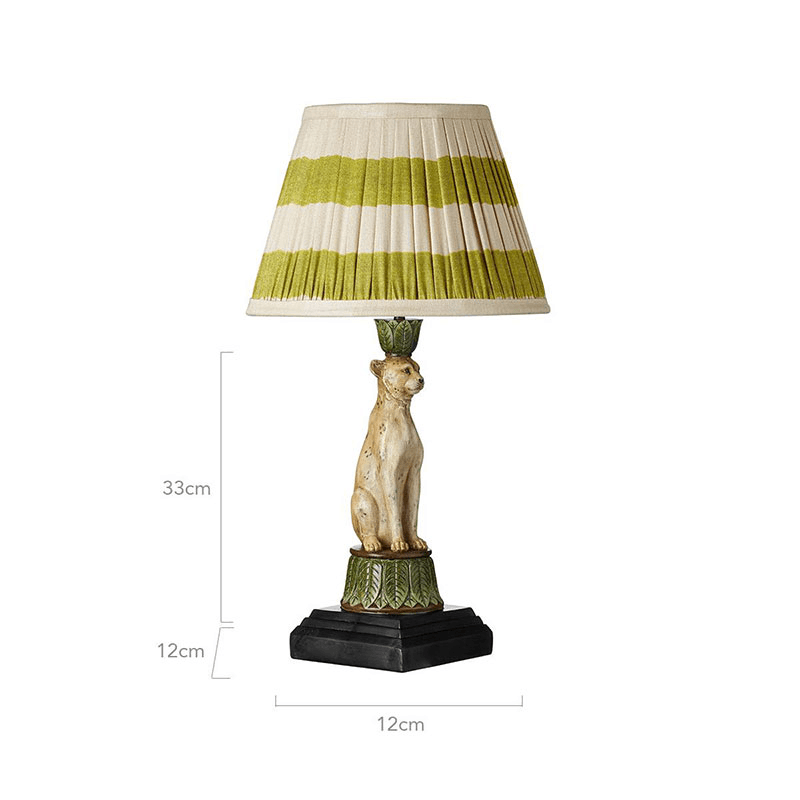 Lakadema Leopard table lamp - base only, W12cm x D12cm x H33cm