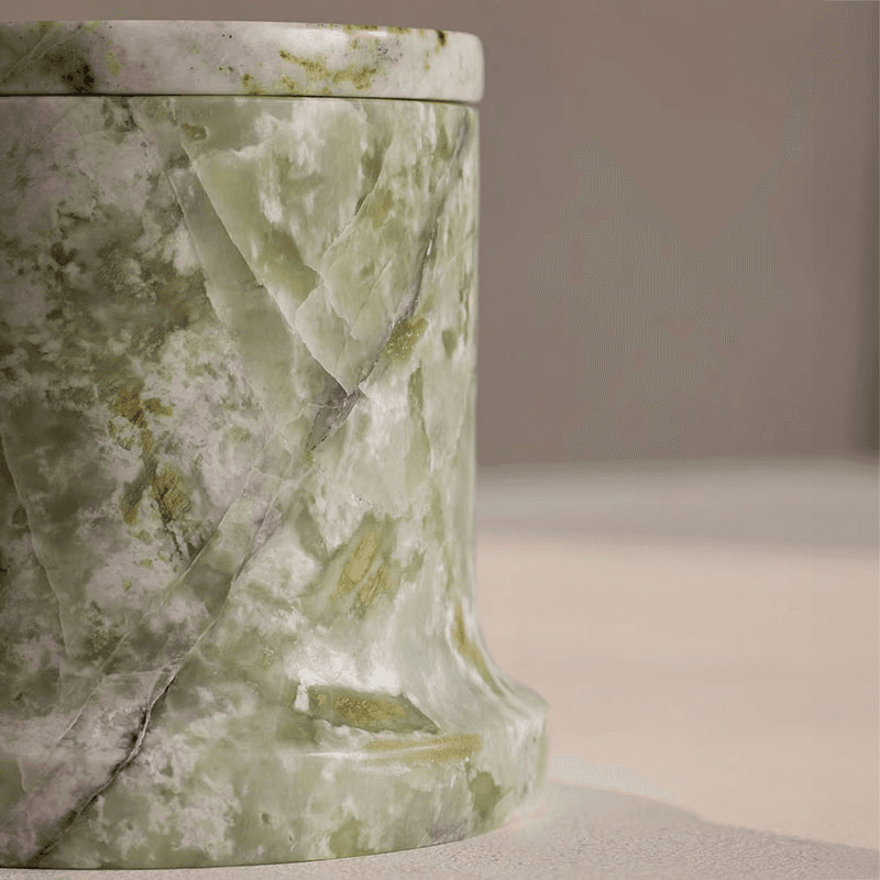 Sicilian Thyme & Apple Marble Candle, 250g, Jade