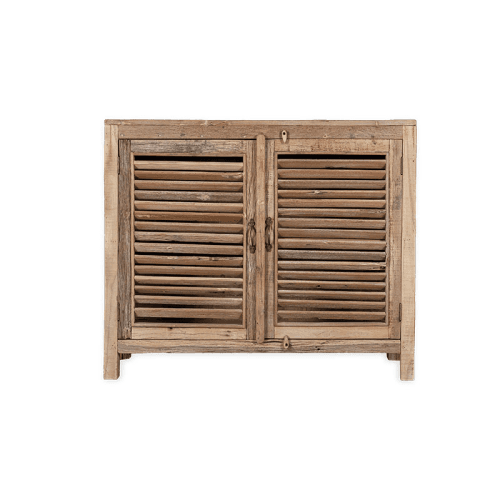 Image showing the Ibo Reclaimed Wooden Slatted Sideboard, Natural product.