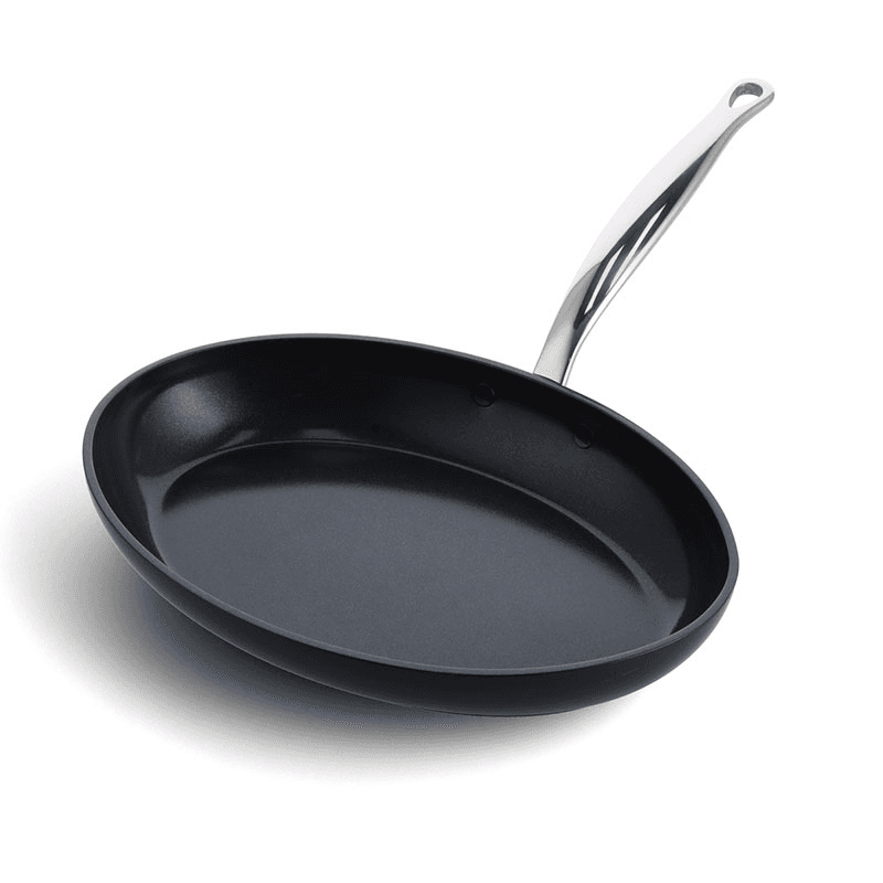 Barcelona Pro Non-Stick Oval Fishpan, 33, Black