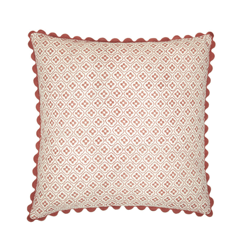 Image showing the Finestra Print Cushion, 50 x 50cm, Pink product.