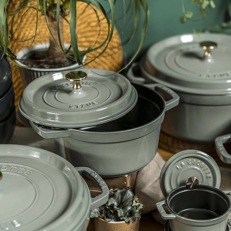 Cast Iron Cocotte, 28cm, Eucalyptus