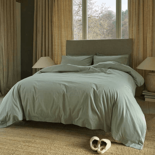 Image showing the The Original 300 Thread Count Pair of Pillowcases, Standard, Sage Green product.