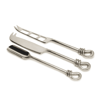 Image showing the 3-Piece Cheese Set w.Stilton Scoop, Polished Knot product.